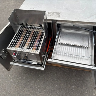 Afbeelding van RVS onderbouw kist met grill 50x50x100