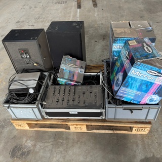 Afbeelding van Pallet met geluid/discoballen