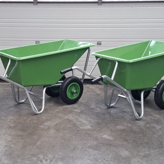 Afbeelding van 2x kruiwagen inhoud 160 ltr