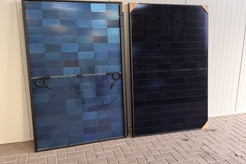 Afbeelding van 4x Nieuw Monokristallijn Zonnepaneel – waarschijnlijk 440 Wp – Half-Cut Technologie – Zwart Frame