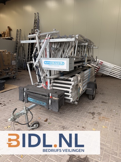 Euroscaffold rolsteiger, steiger op aanhanger, professionele steiger, Aboma-gekeurde rolsteiger, mobiele werksteiger, steiger voor zonnepanelen, steiger met aanhanger.
