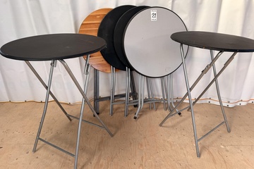 Afbeelding van Partij ronde klaptafels / statafels, diverse uitvoeringen