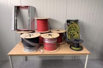 Afbeelding van Partij solar kabel op haspels – rood, zwart en aardingskabel