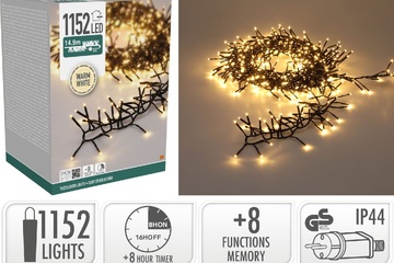 Afbeelding van Treecluster Kerstboomverlichting – 1152 LED – Warm Wit