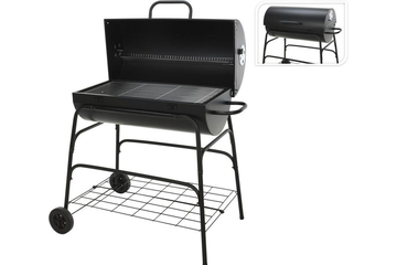 Afbeelding van Verrijdbare Houtskoolbarbecue – Cilindervormig Design voor Optimaal Grillplezier