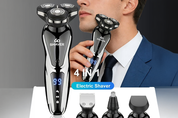 Afbeelding van 4-in-1 Elektrisch Scheerapparaat & Trimmer – Multifunctionele Scheerset