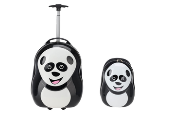 Afbeelding van Handbagage Koffer & Rugzak Panda – Schattig Reizen in Panda-Stijl!