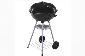 Afbeelding van Kogelgrill Houtskoolbarbecue – 46 cm Ø – Zwart – Verrijdbaar met Voorraadrek