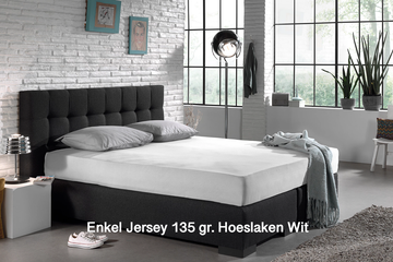 Afbeelding van Set van 2 Dreamhouse enkel Jersey Hoeslakens - afmeting 160/180 x 200 - verkrijgbaar in verschillende kleuren