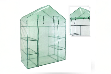 Afbeelding van Walk-in Kweekkas – 143 x 73 x 195 cm | Ruime Broeikas met Metalen Frame en 4 Roosters