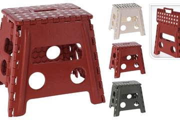 Afbeelding van Vouwbare Opstapkruk – Rood – Antislip – Draagkracht tot 100 kg