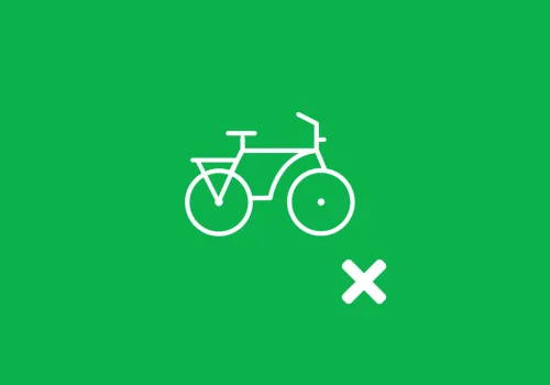 Geen fietsen toegestaan