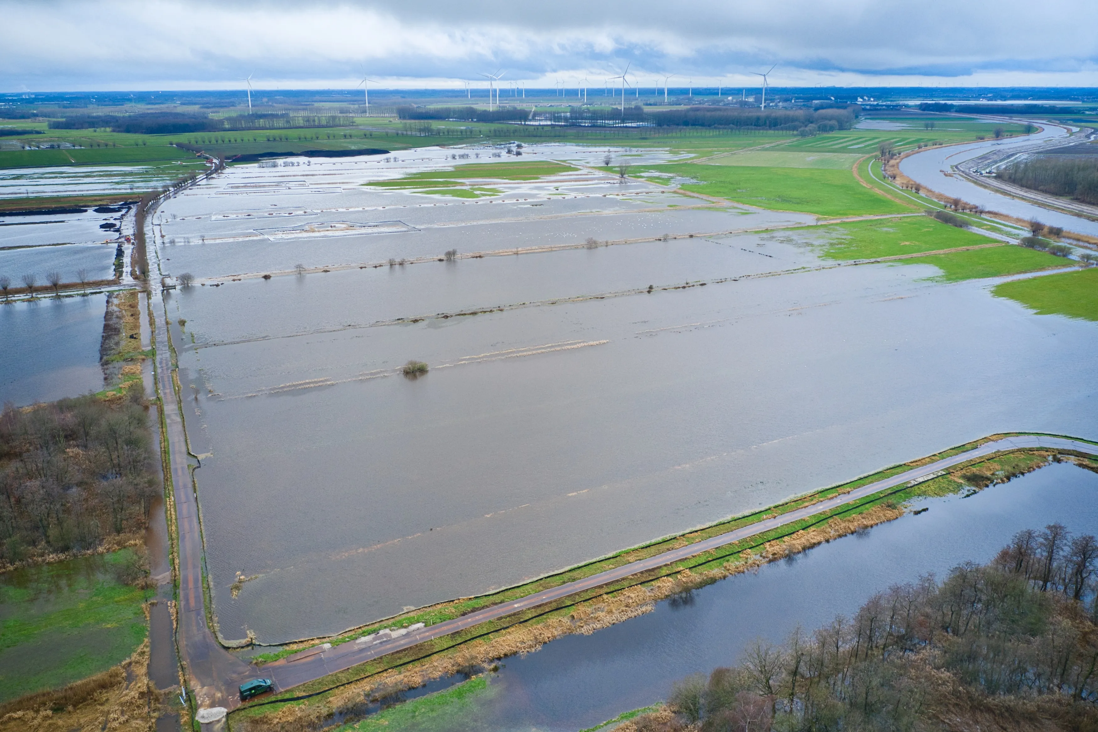Hoogwater in Weimeren