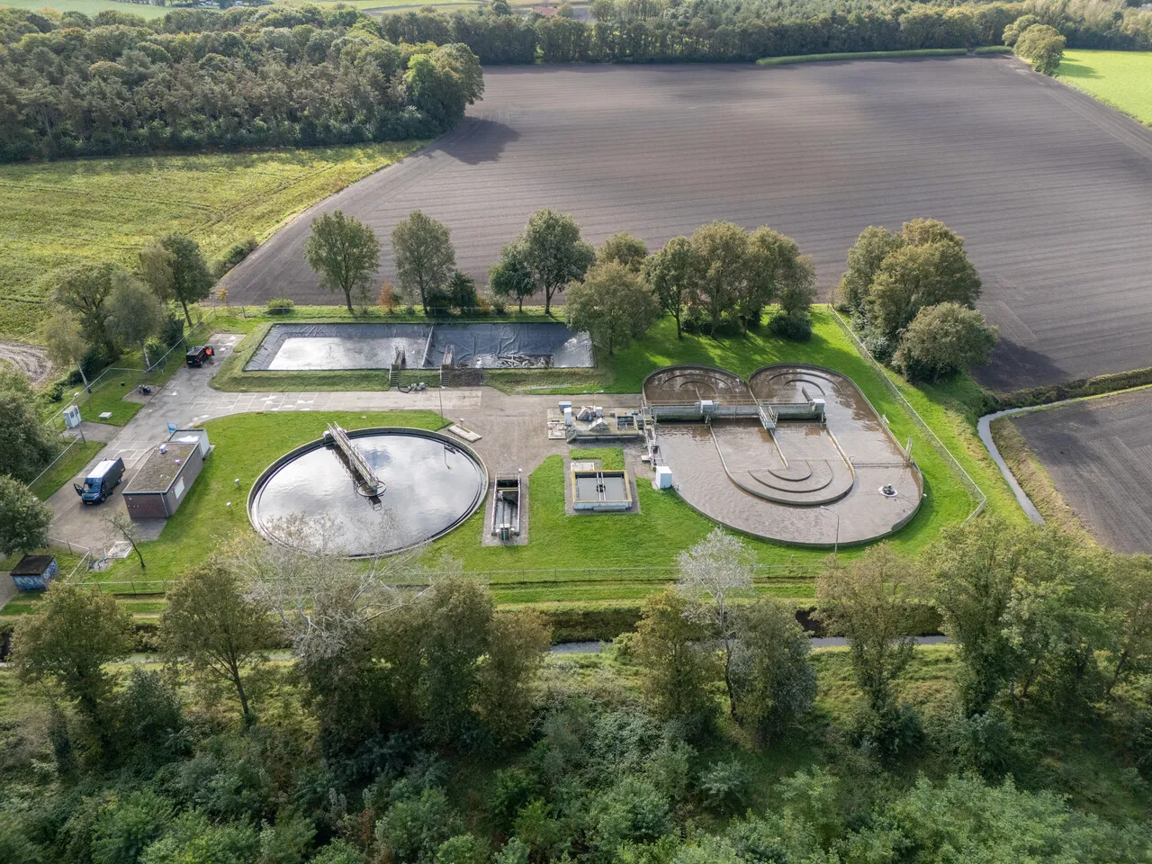 RWZI Baarle-Nassau dronefoto