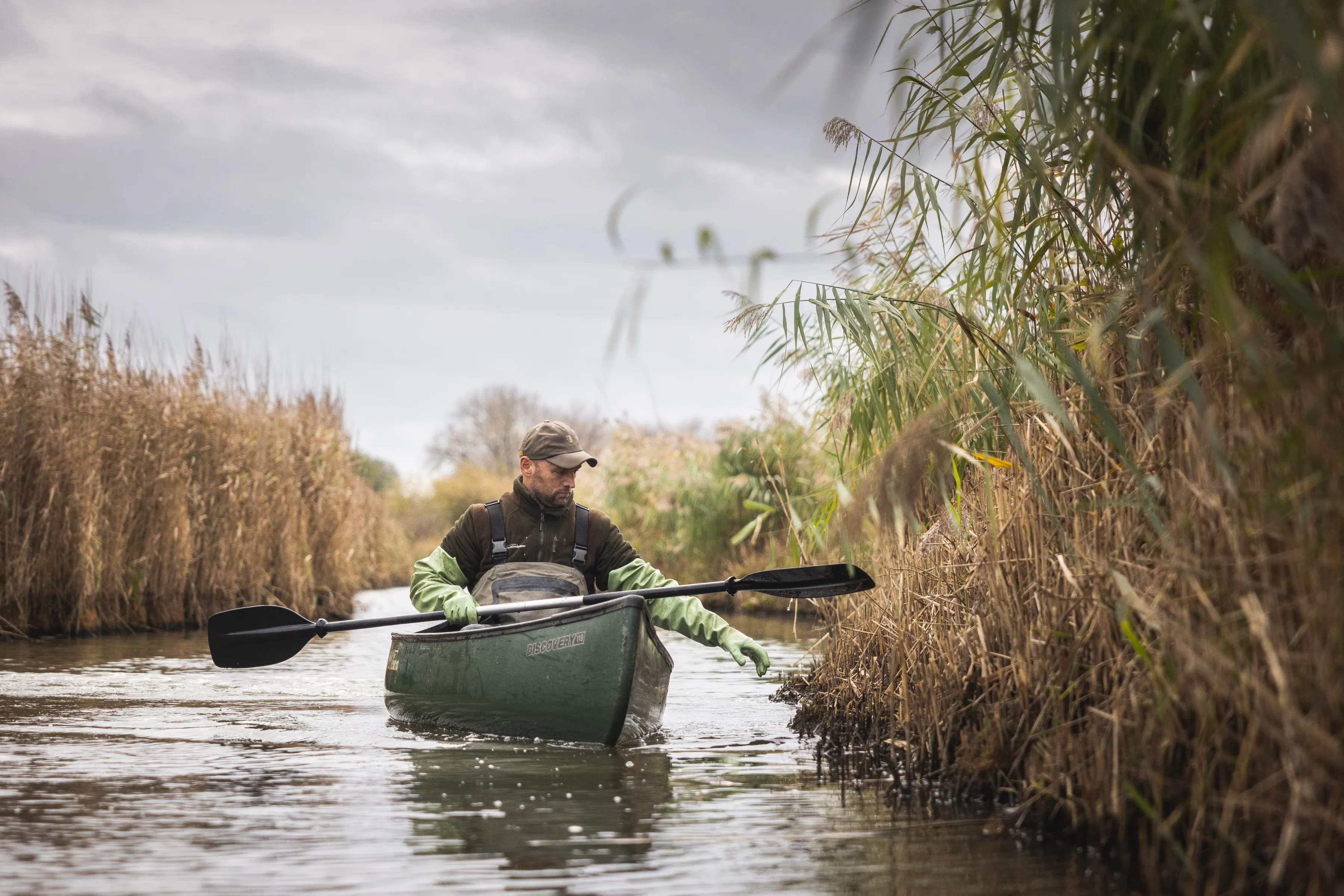 Muskusrattenbestrijder in het water