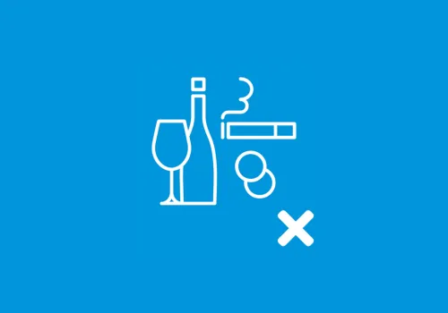 Verboden te roken, alcohol of drugs te gebruiken