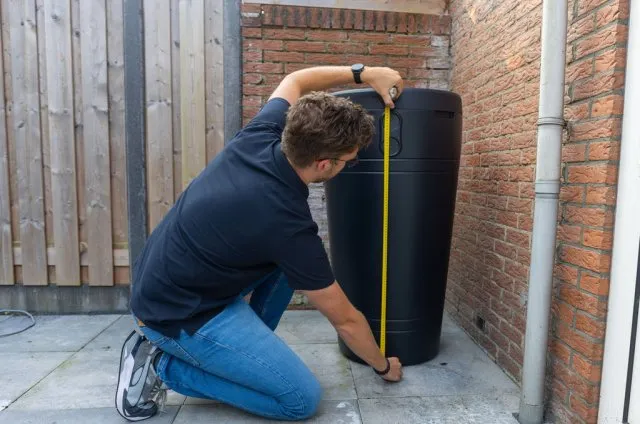 Stap 2 - Meet de hoogte van de vulopening.