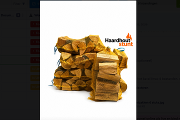 Afbeelding van 6 Netzakken Haardhout 8,5kg