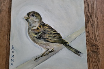 Afbeelding van Schilderij Vogel door Anka Egberts