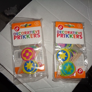 Afbeelding van 144x Pakje met 12 decoratieve prikkers ,