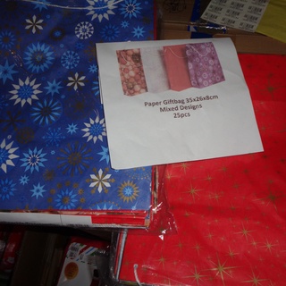 Afbeelding van 100x Papieren Giftbags 35x26x8cm,
