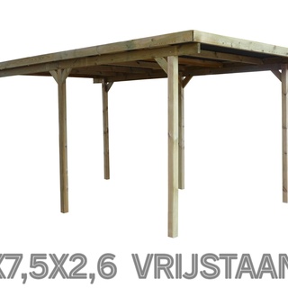 Afbeelding van 003; carport vrijstaand 3x7,5x2,6