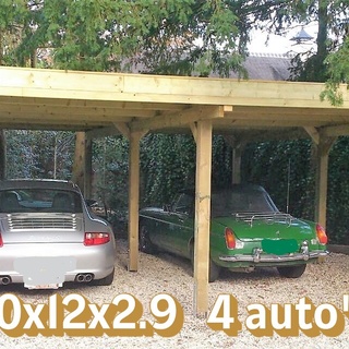 Afbeelding van 030; carport 4 autos 10x12x2,9