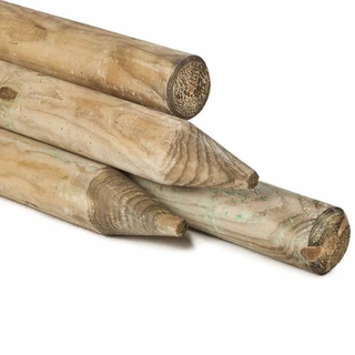 Afbeelding van 048; 78 x rondhoutpalen 2m rond 8cm