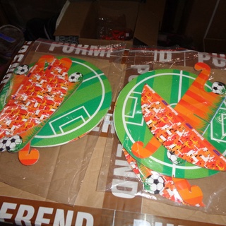 Afbeelding van 50x Kartonnen Hapjesschaal Voetbal , makkelijk in elkaar te zetten