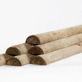 Afbeelding van 038; 102xhalve palen 3m rond 10cm