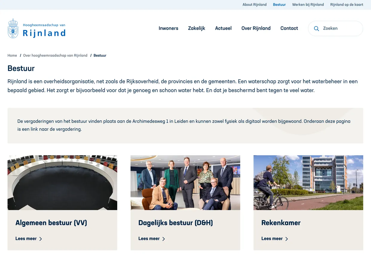 Rijnland bestuurpagina