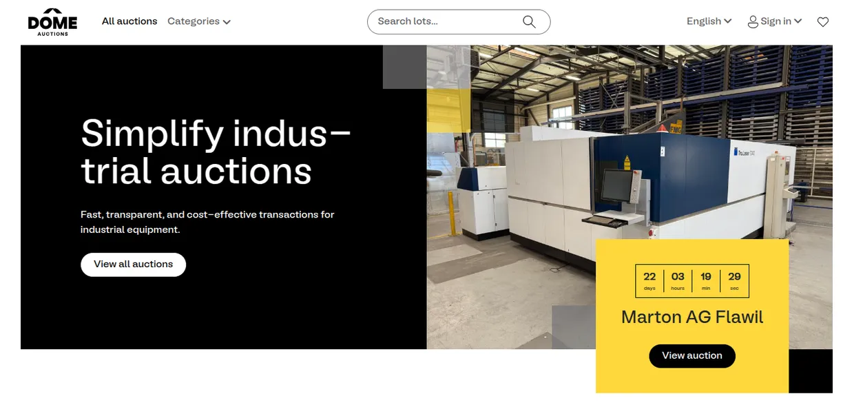 Dome Auctions Homepage