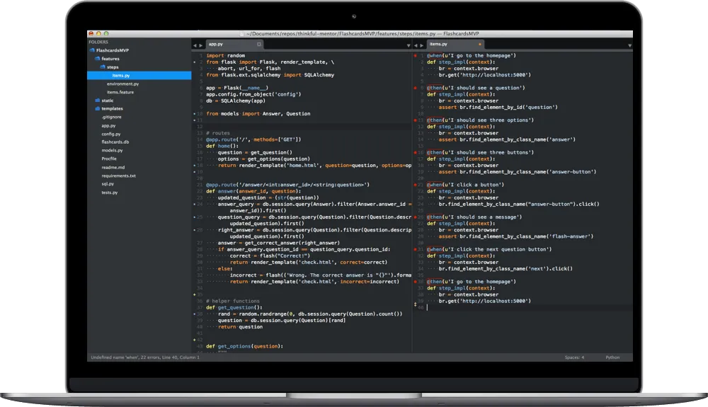 Python on a computer
