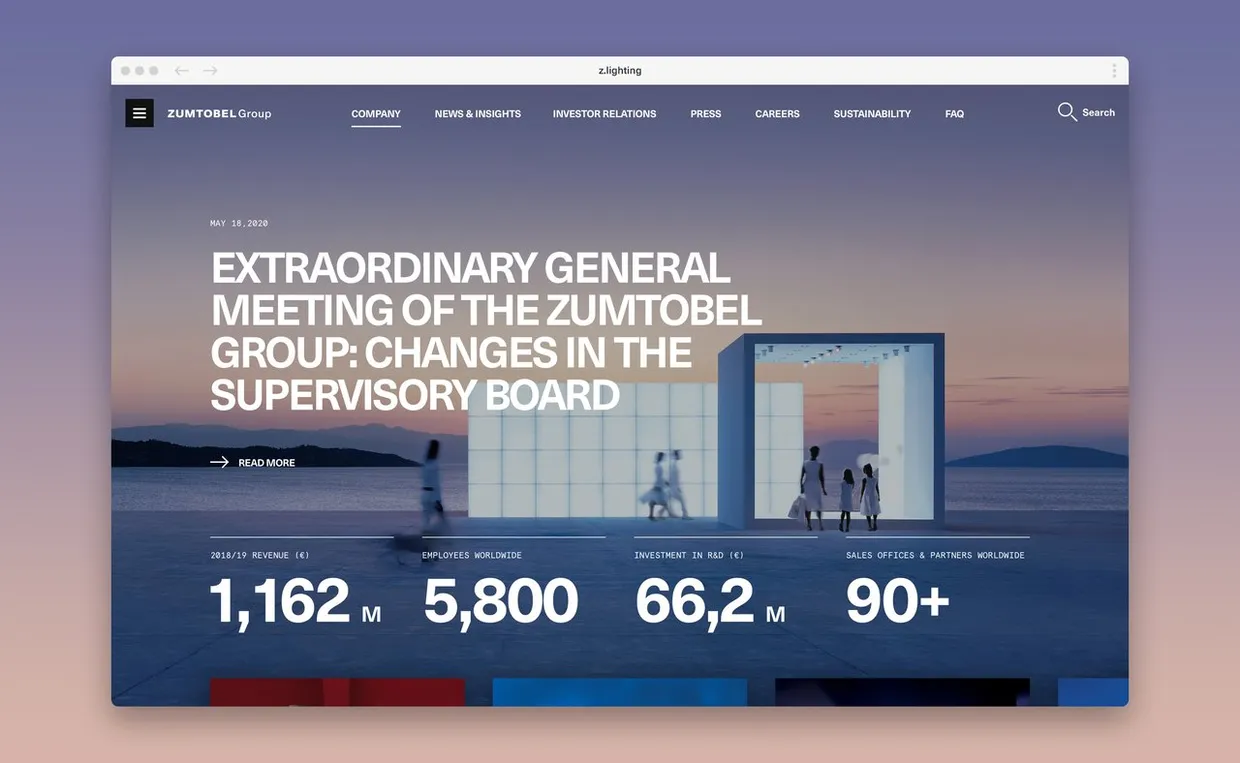 Zumtobel Company Page