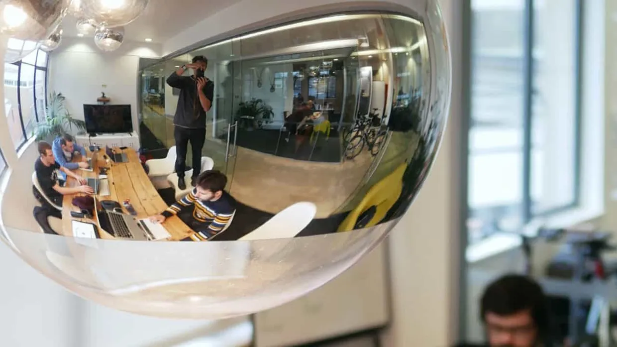 "Writing code and taking a picture in the sprint room"