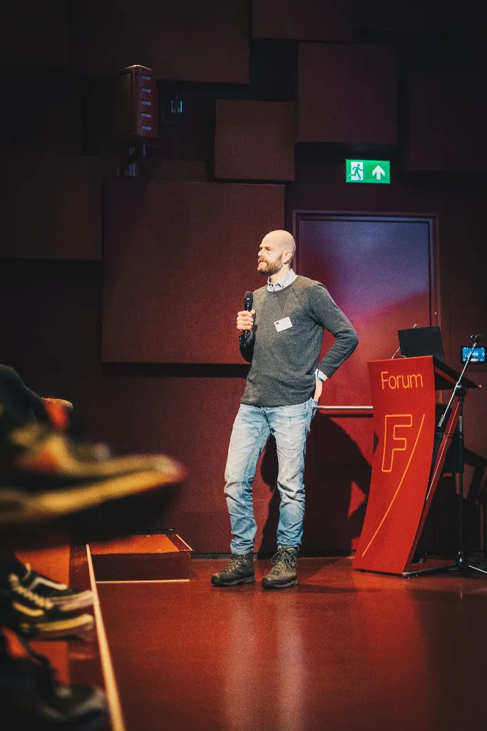 "Kees during his talk"