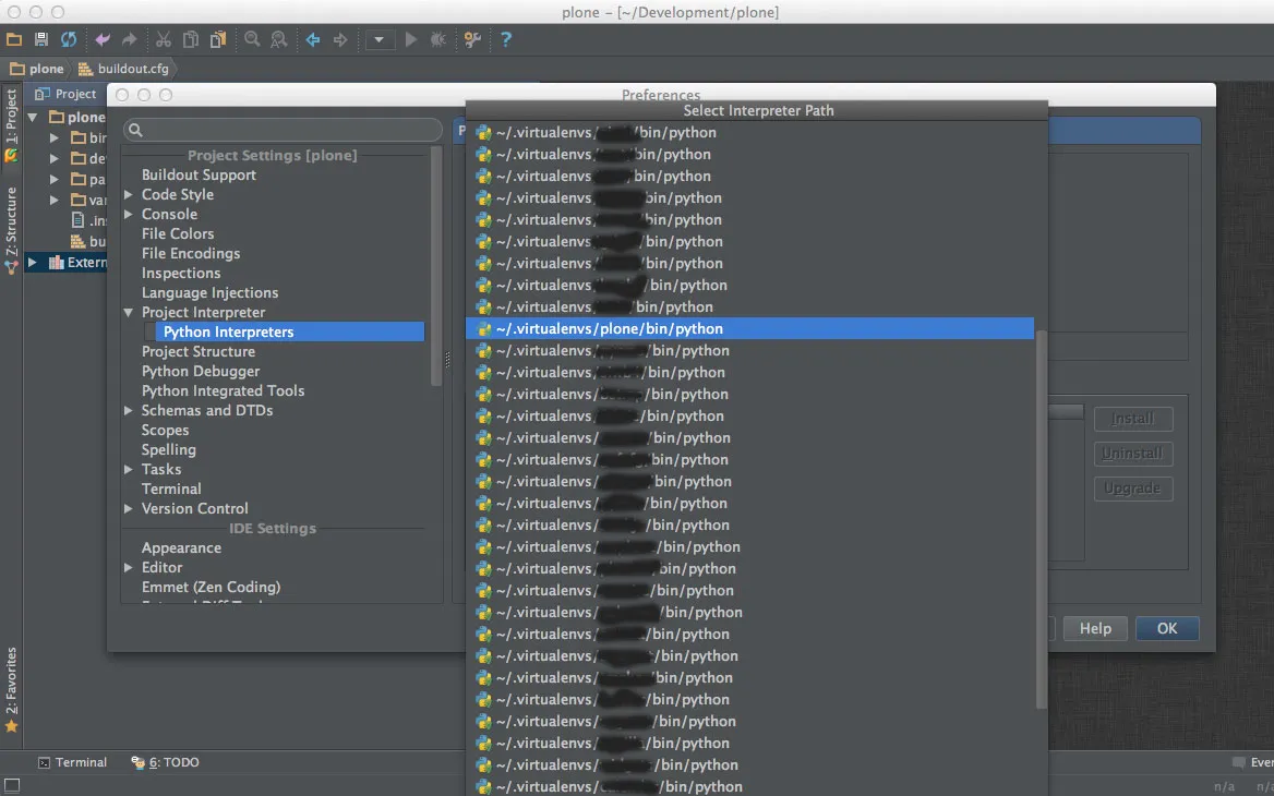 PyCharm Select Python Interpreter