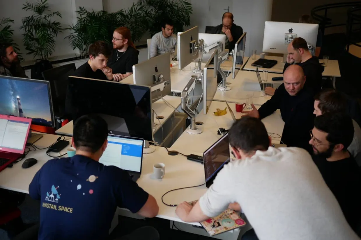 "Developers collaborate during Wagtail Space"