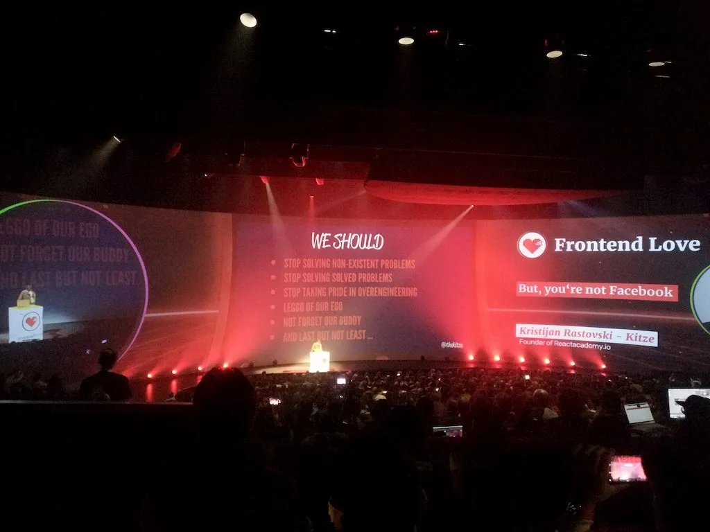 Kitze spreekt op Frontend Developer Love