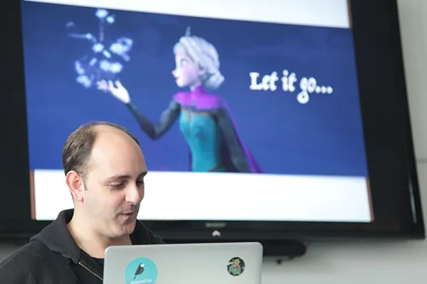 "Matt Wescott speaking about being lead dev of an Open Source project"