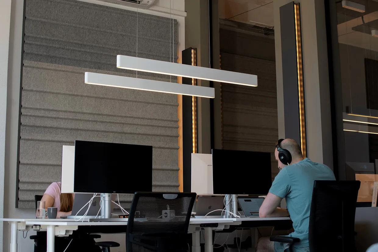 Werkplekken voorzijde