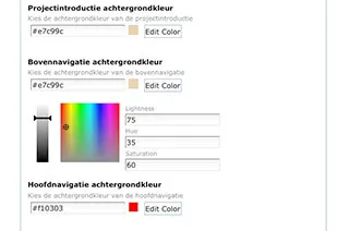 Select Colors Subsite Home Start