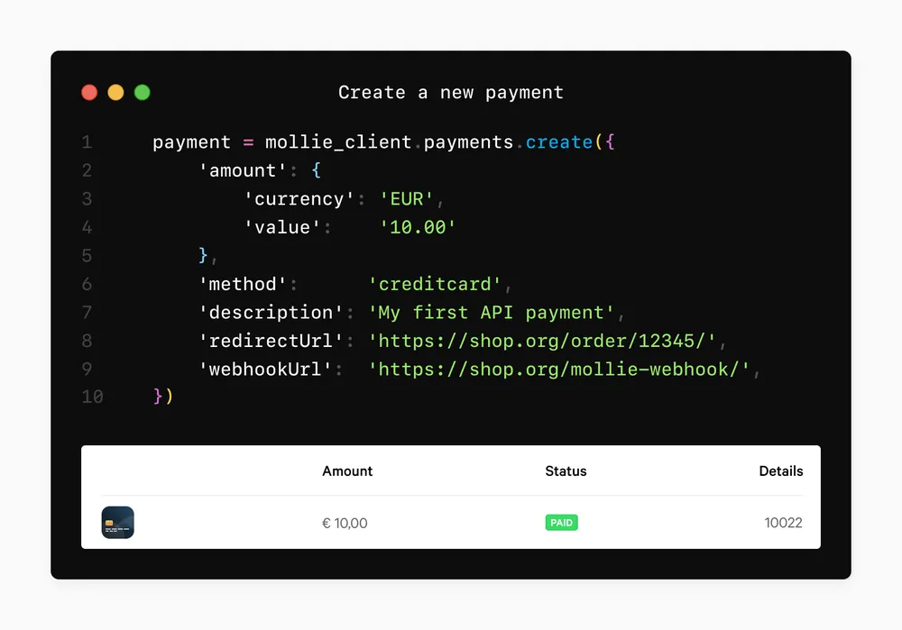 Mollie API