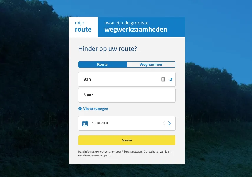 De RWS Verkeersinfo-widget.