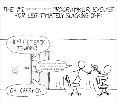 Docker remix of the iconic XKCD image