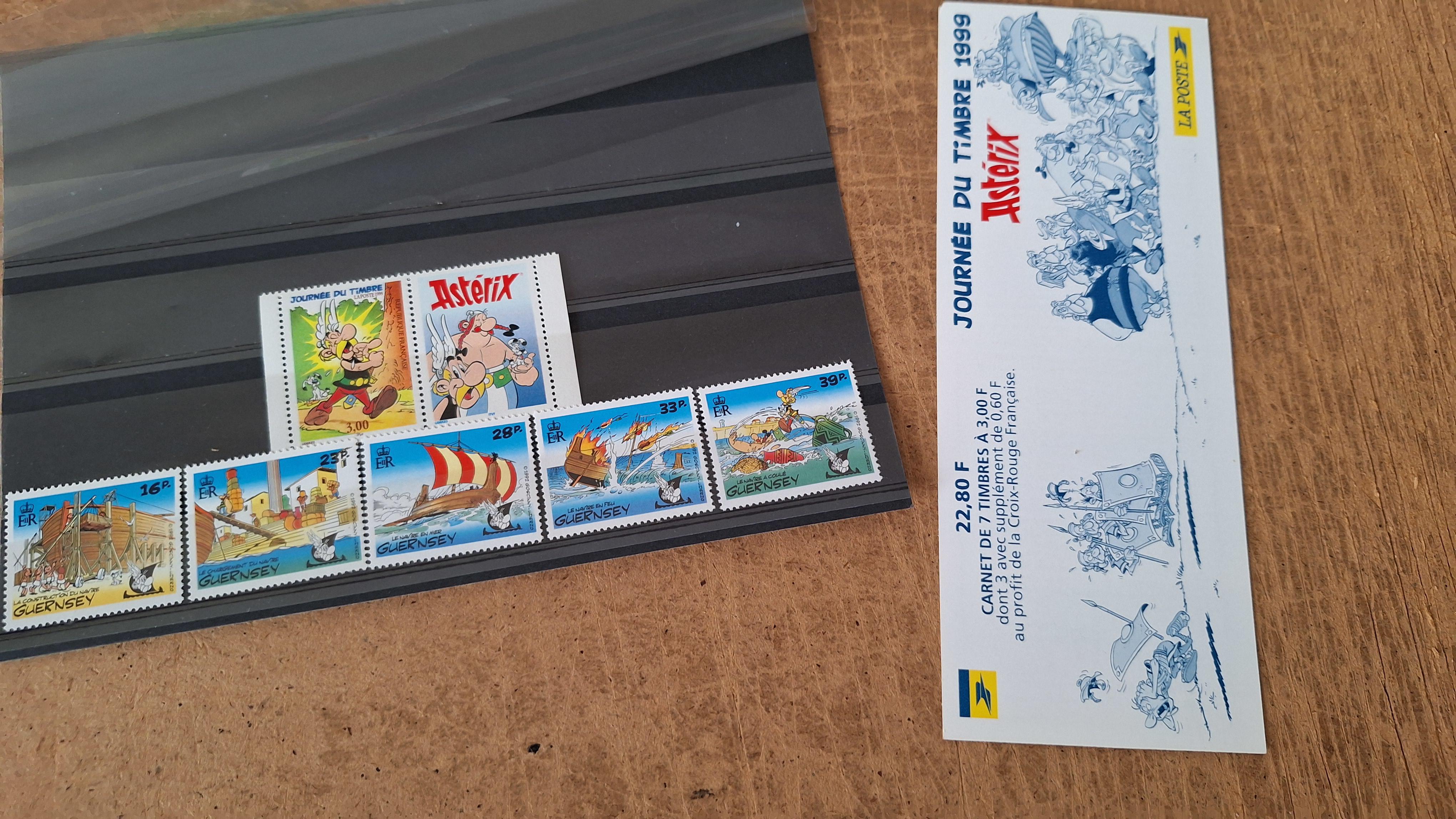 Set Asterix: Souvenirvel, losse postzegels, briefkaart en "Prestige Book" – foto 8 – kavel bij Goeiendeal
