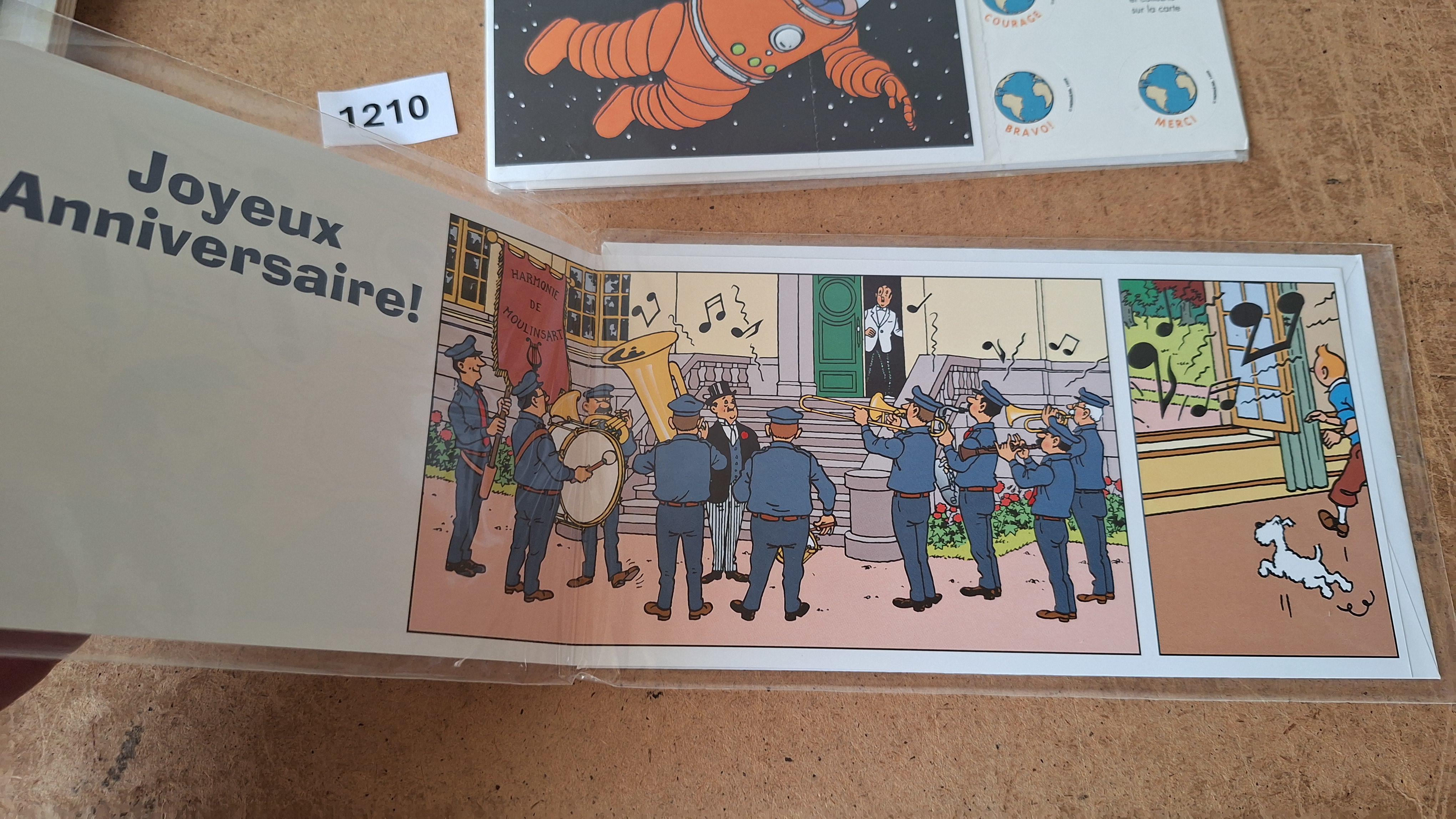 Set Kuifje: Drie geïllustreerde kaarten met postzegels – foto 2 – kavel bij Goeiendeal