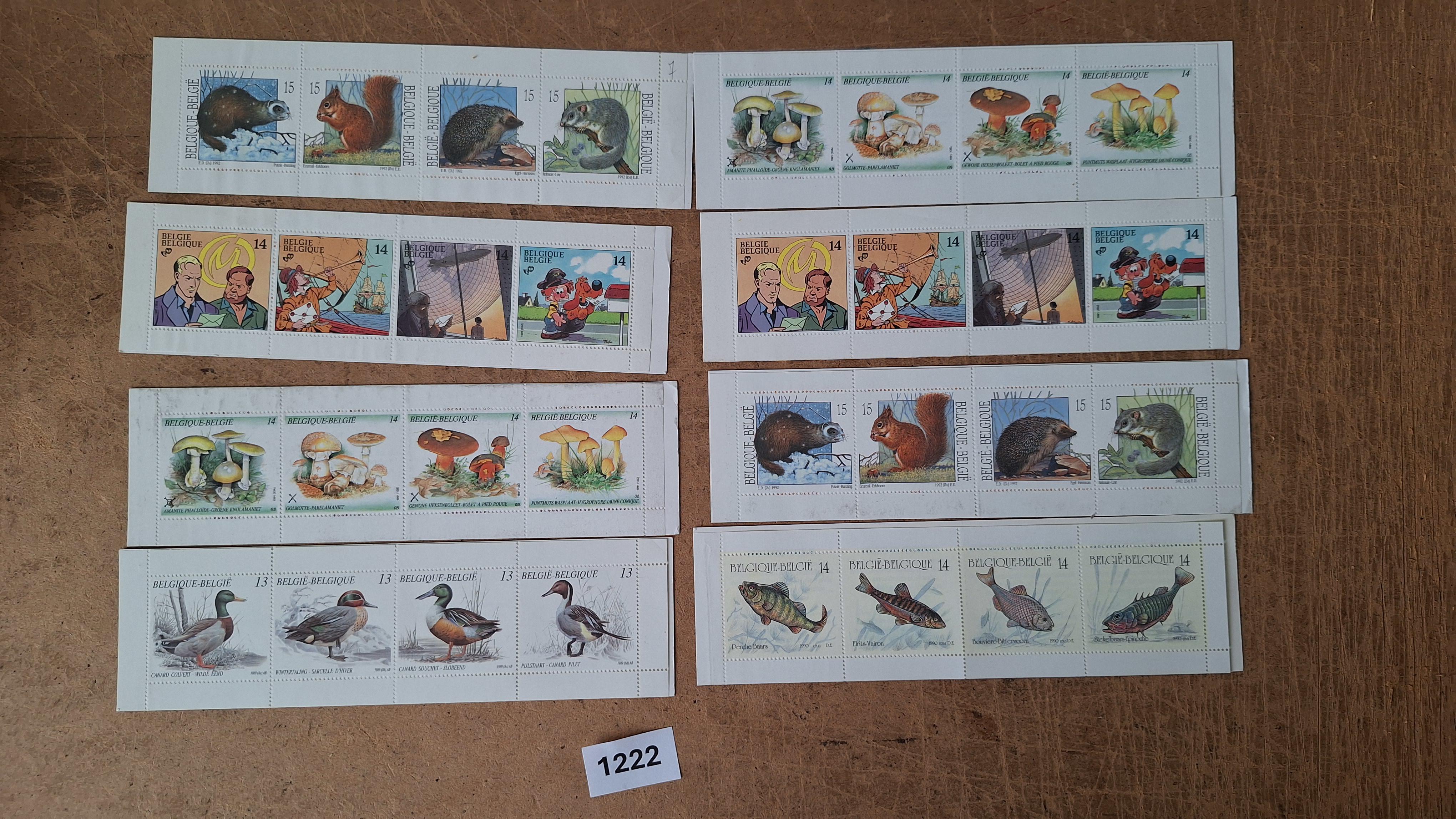Set van acht Belgische postzegelstroken – kavel bij Goeiendeal