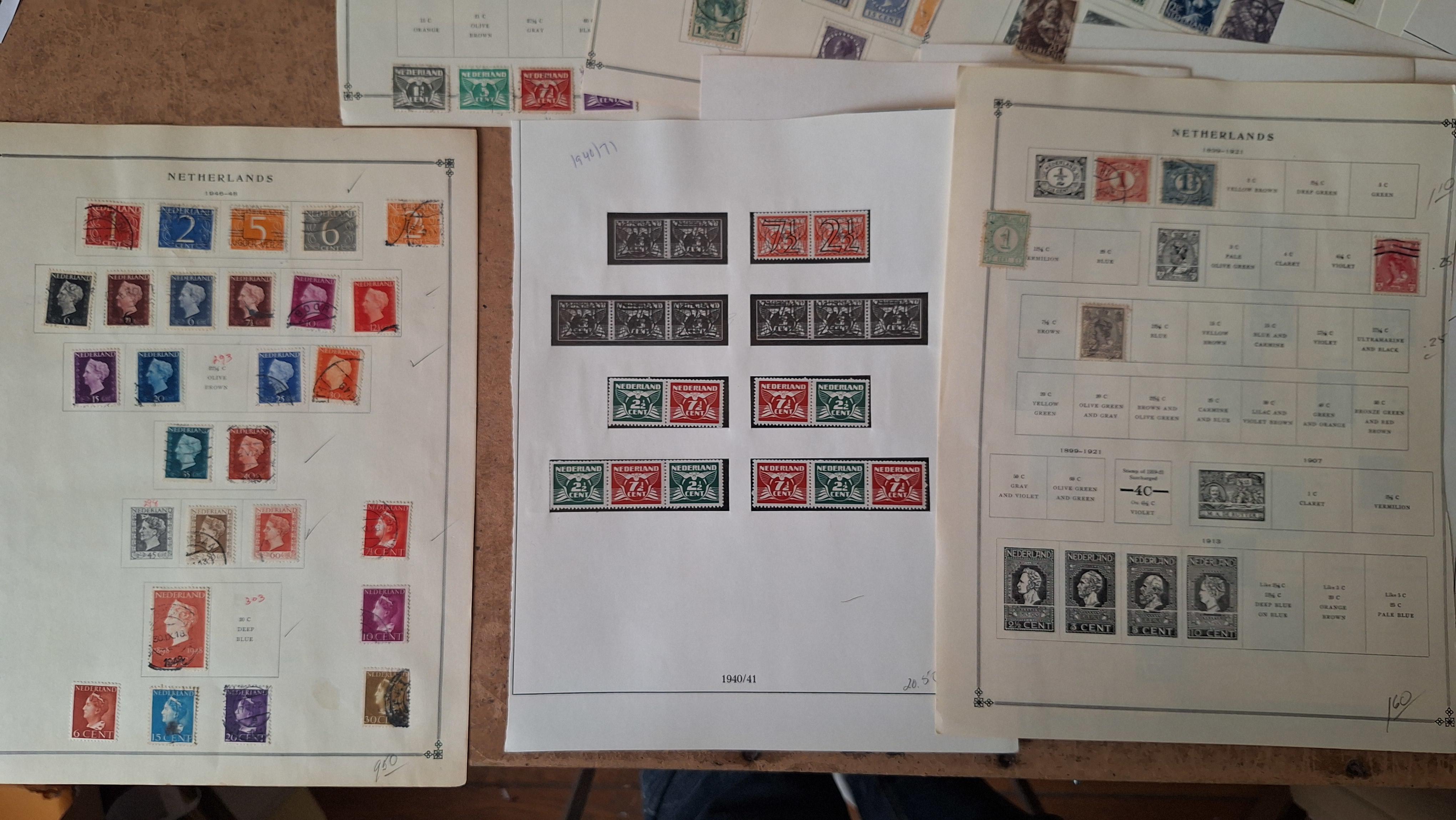 Verzameling postzegels op bladen – foto 2 – kavel bij Goeiendeal