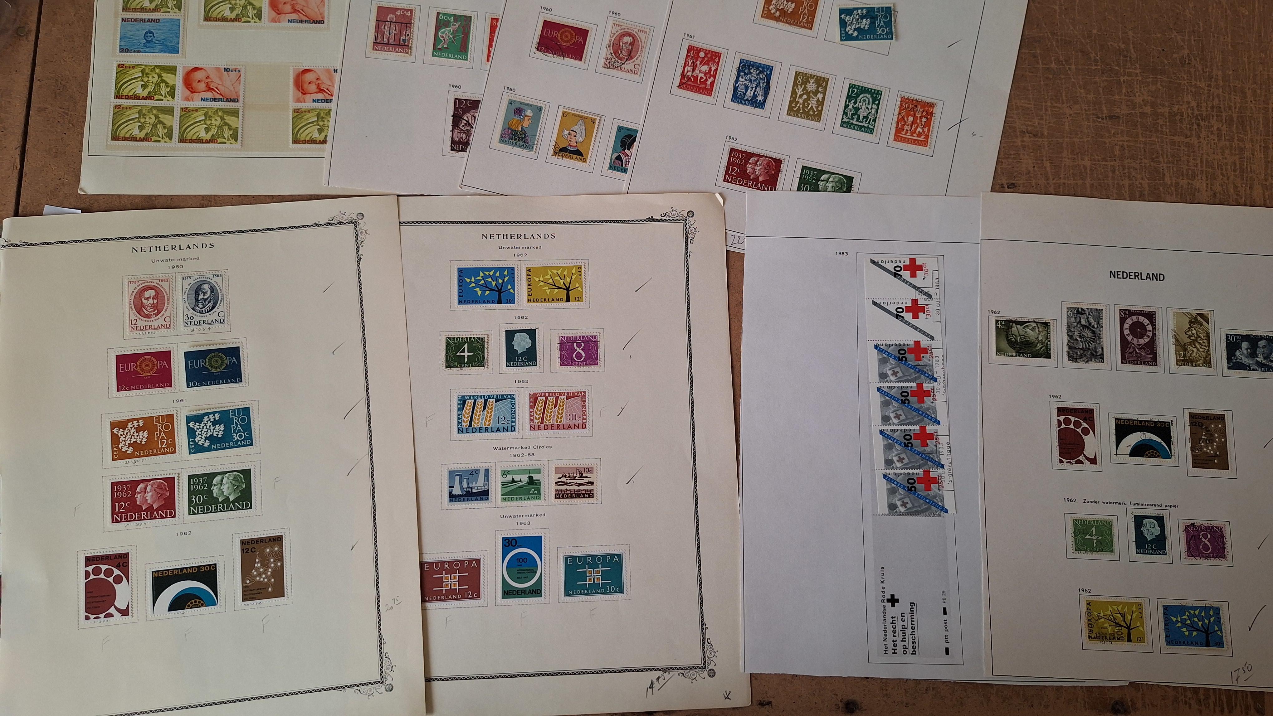 Verzameling postzegels op bladen – foto 3 – kavel bij Goeiendeal